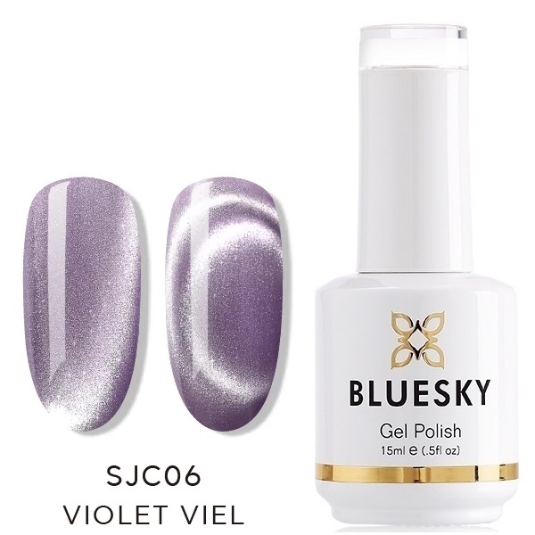 Ημιμόνιμο Βερνίκι Bluesky 15ml - SJC06 Violet Viel Cat Eye