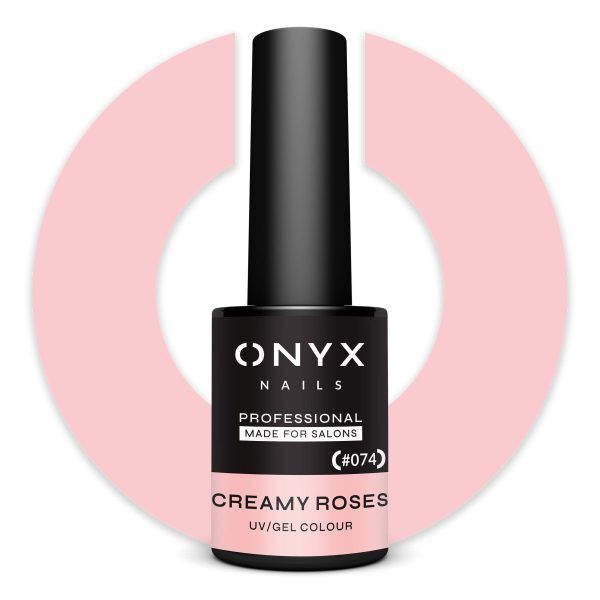 Ημιμόνιμο Βερνίκι Onyx 074 Creamy roses 7ml (Παστέλ ανοιχτό σομόν)