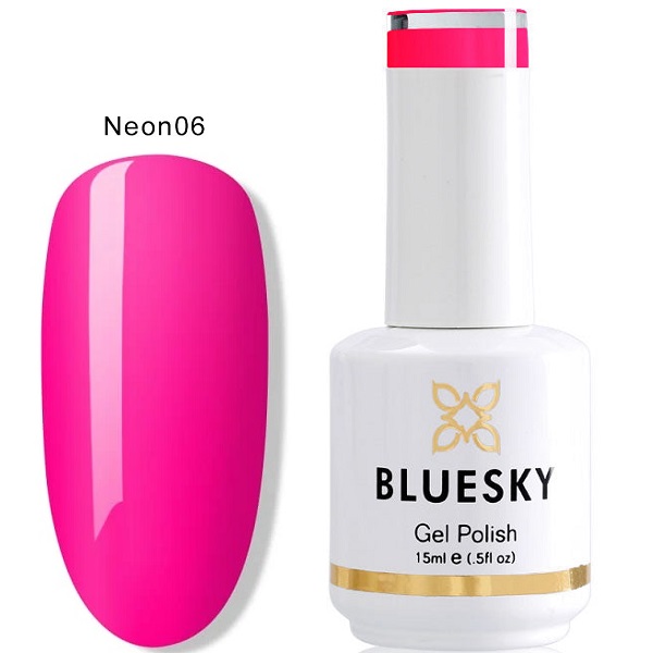 Ημιμόνιμο Βερνίκι Bluesky 15ml - NEON 06 Cherise, ροζ neon